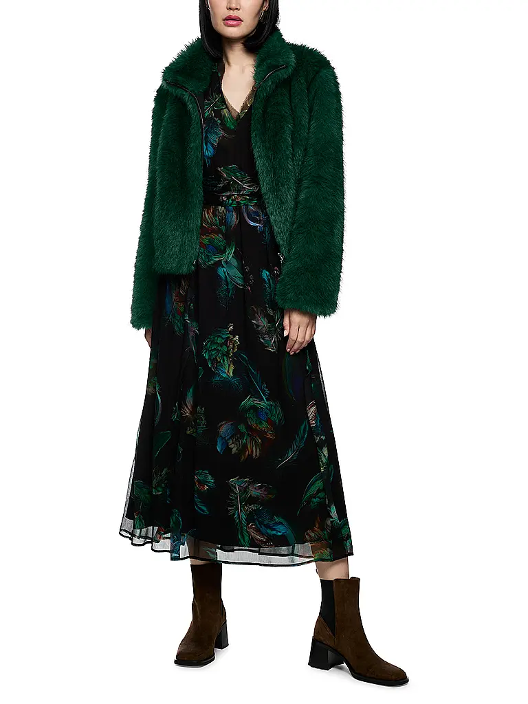 MARC CAIN | Chaqueta con aspecto de piel | dunkelgrün