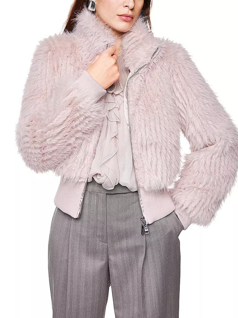 MARC CAIN | Chaqueta con aspecto de piel | hellgrau