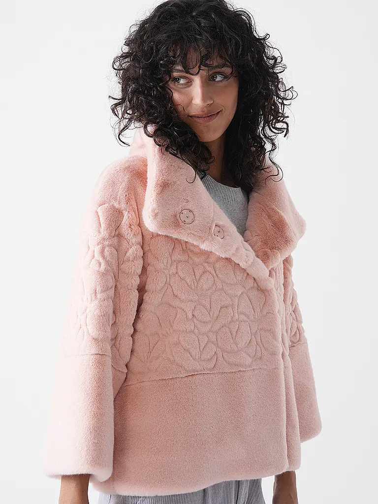 MARC CAIN | Chaqueta con aspecto de piel | rosa