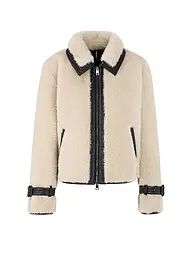 MARC CAIN | Chaqueta de aspecto de piel | Crema
