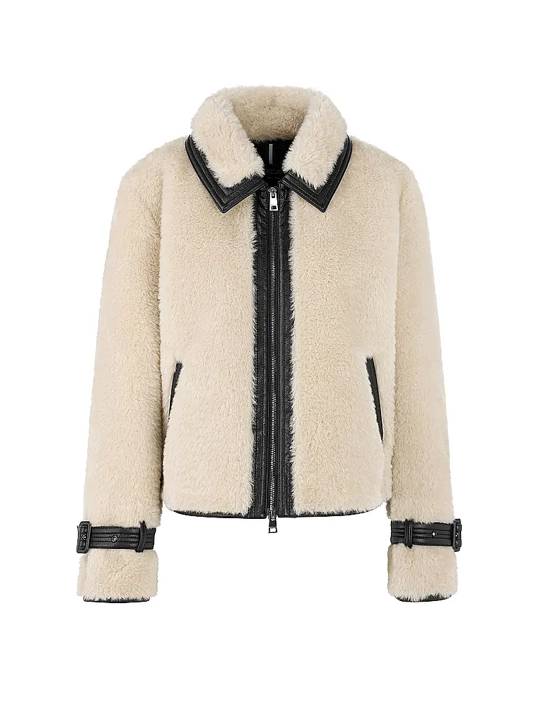 MARC CAIN | Chaqueta de aspecto de piel | Crema