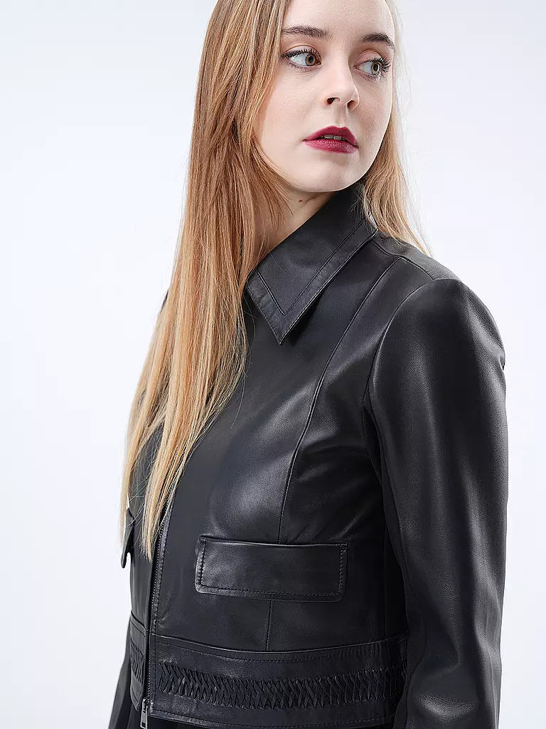MARC CAIN | Chaqueta de cuero | Negro