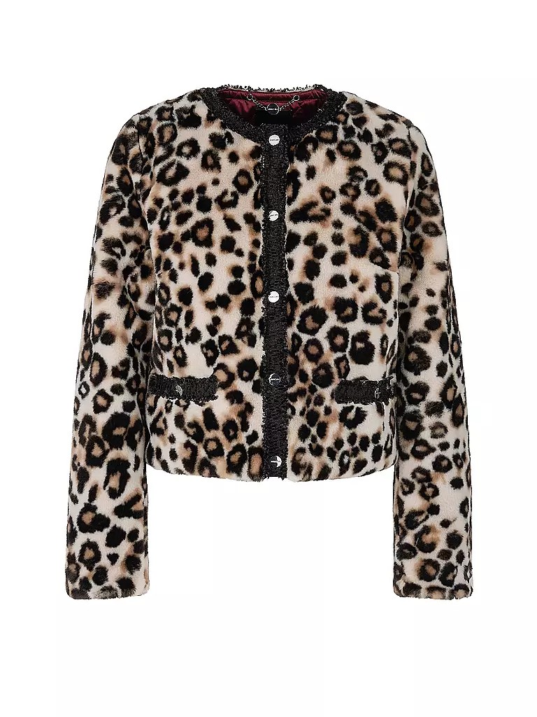 MARC CAIN | Chaqueta de imitación de piel | Marrón claro