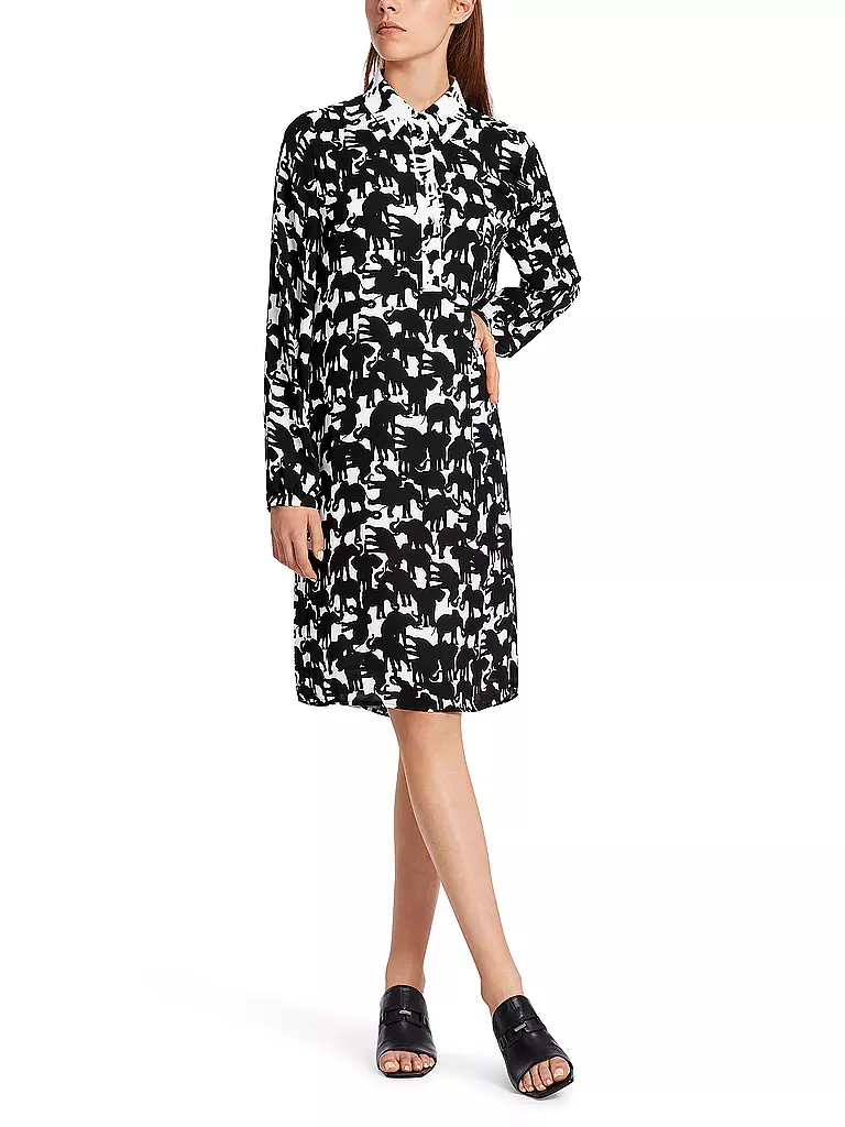 MARC CAIN | Hemdblusenkleid | Negro
