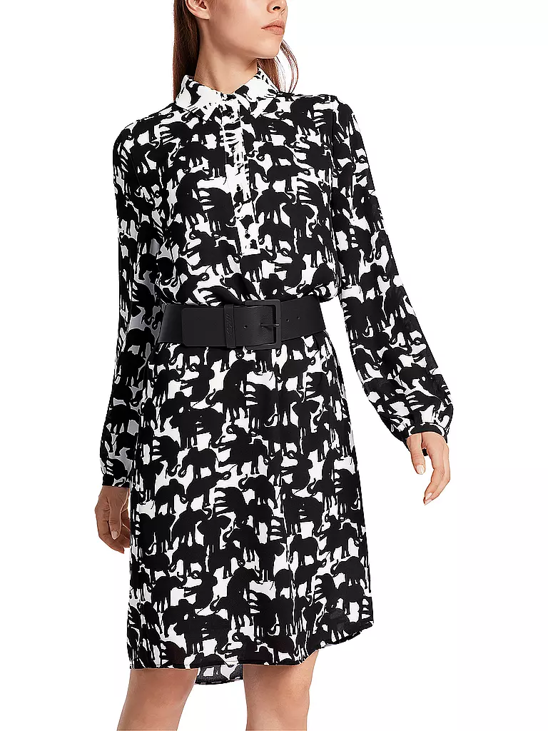MARC CAIN | Hemdblusenkleid | Negro
