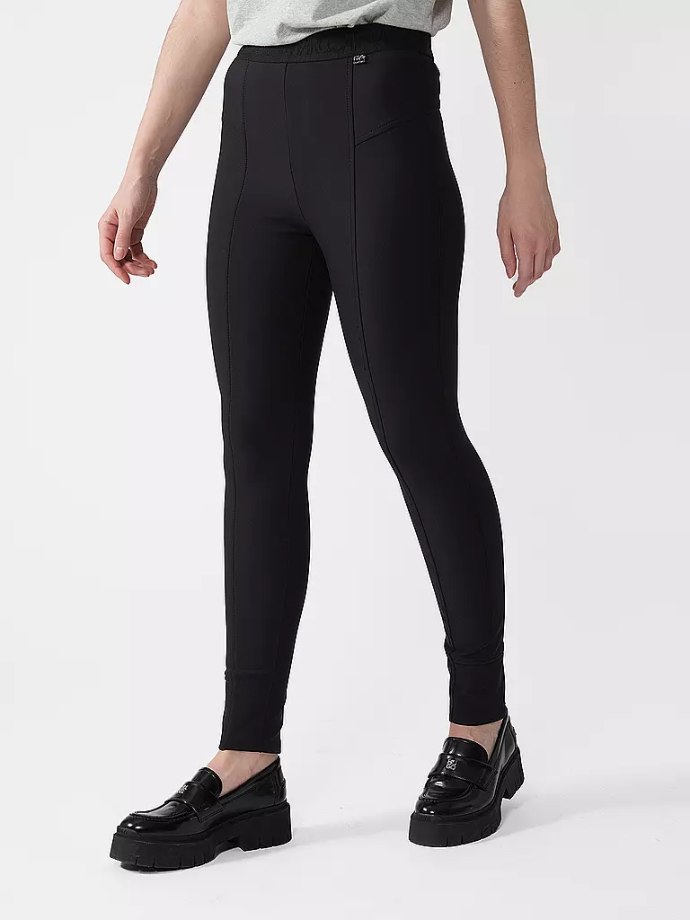 MARC CAIN | Highwaist Businesshose 7/8 SINNAR | Negro