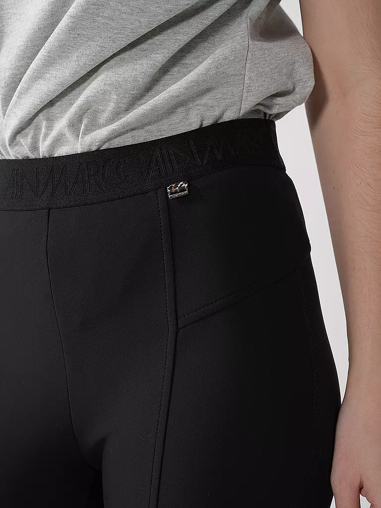 MARC CAIN | Highwaist Businesshose 7/8 SINNAR | Negro