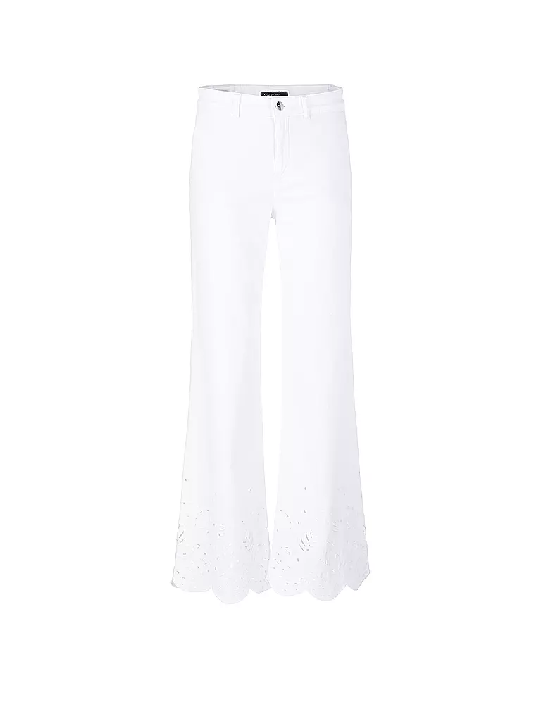 MARC CAIN | Jeans WARRI de corte ancho | Blanco