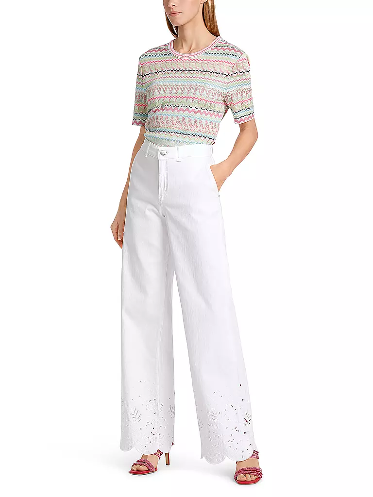 MARC CAIN | Jeans WARRI de corte ancho | Blanco