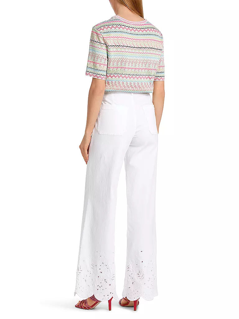 MARC CAIN | Jeans WARRI de corte ancho | Blanco