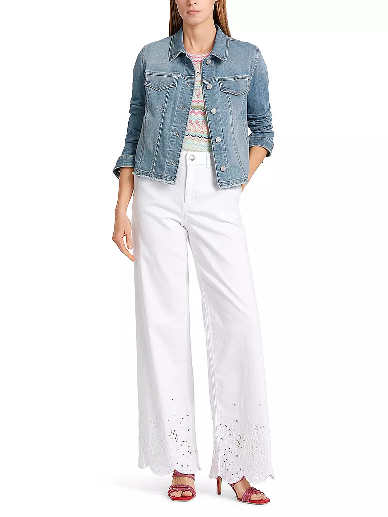 MARC CAIN | Jeans WARRI de corte ancho | Blanco