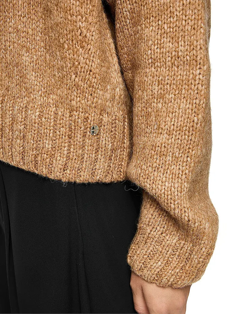 MARC CAIN | Jersey de cuello alto | beige