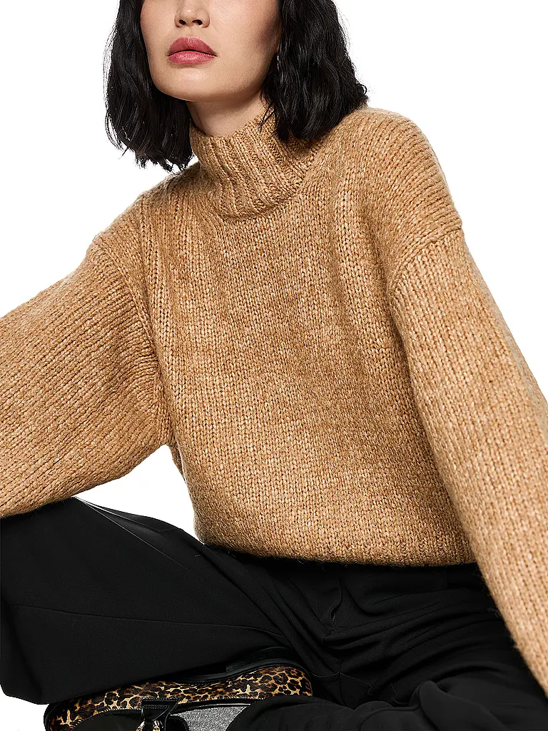 MARC CAIN | Jersey de cuello alto | beige