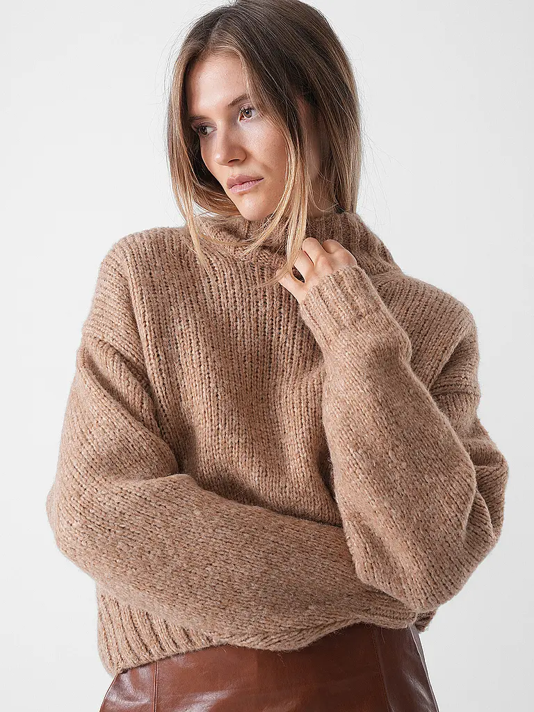 MARC CAIN | Jersey de cuello alto | beige