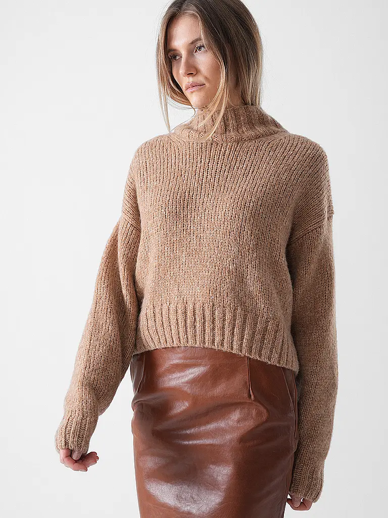 MARC CAIN | Jersey de cuello alto | beige