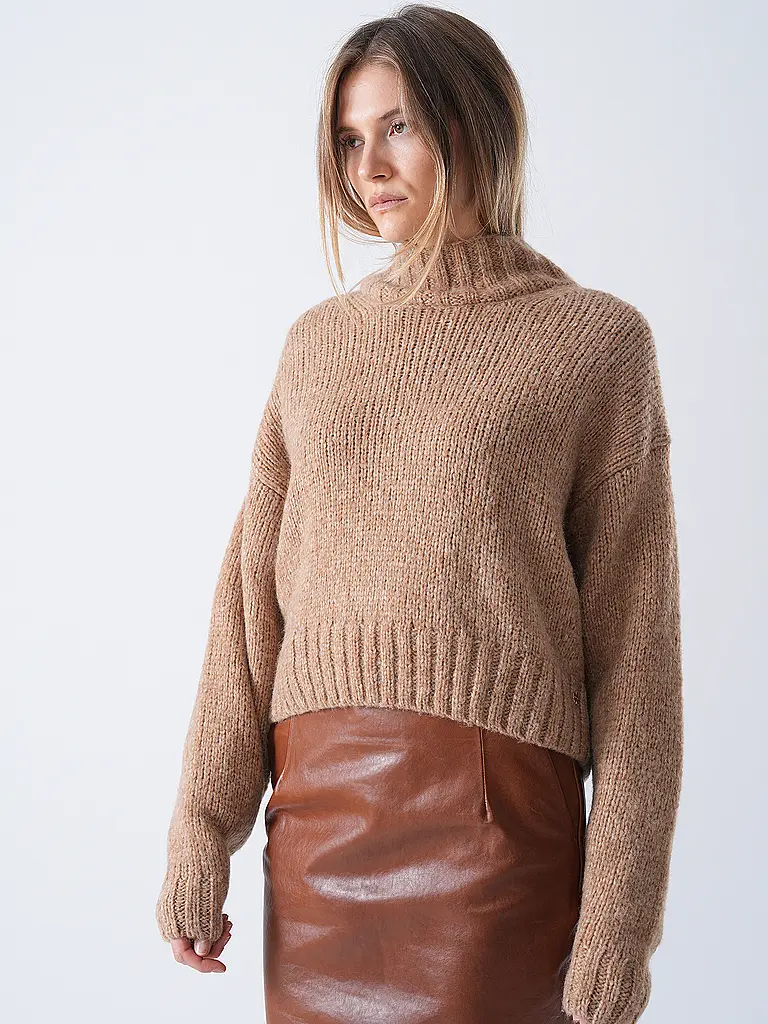 MARC CAIN | Jersey de cuello alto | beige