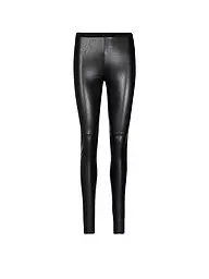 MARC CAIN | Leggings con aspecto de cuero | Negro