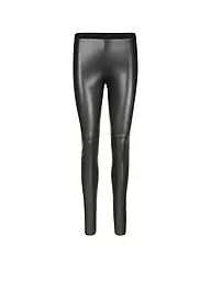 MARC CAIN | Leggings con aspecto de cuero | Marrón