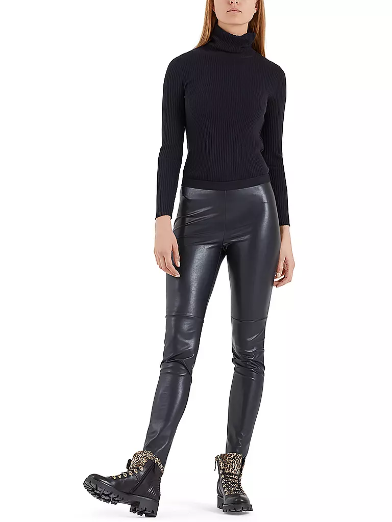 MARC CAIN | Leggings con efecto cuero | Azul