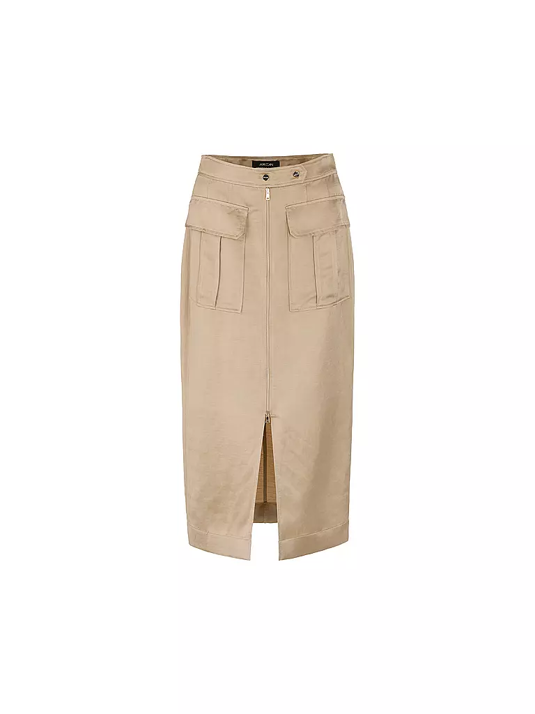 MARC CAIN | Midi falda | Marrón claro
