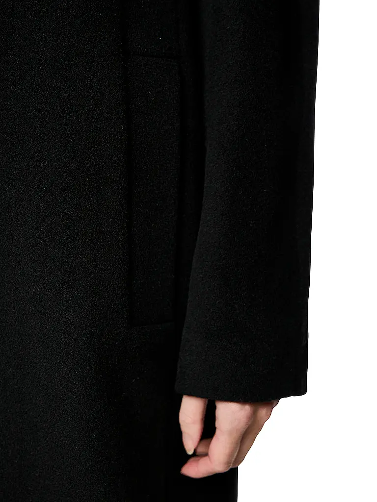 MARC CAIN | Nombre del producto: Abrigo de lana
Marca: MARC CAIN
Color: negro
Categorías: Moda, Mujer

Largo de manga: Manga larga
Material: Alpaca
Forma del cuello: Cuello de solapa
Diseño: Color liso
Corte (Prenda exterior): Suelto
Estilo: Glamour
Detalles: Bolsi | 