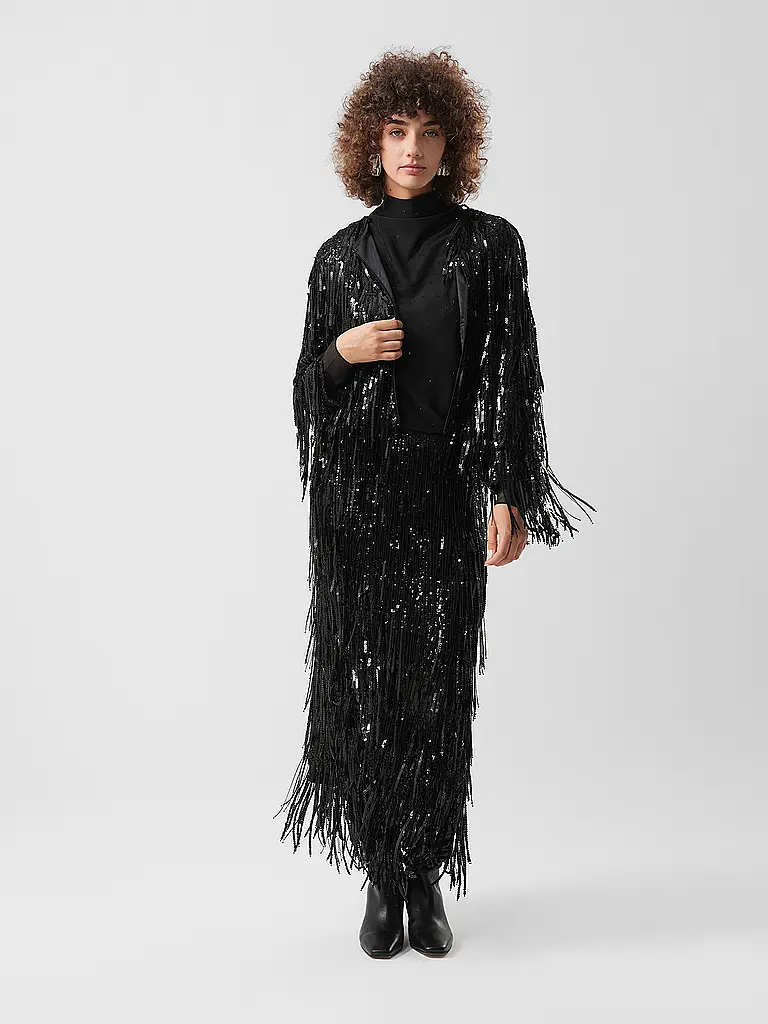 MARC CAIN | Nombre del producto: Chaqueta corta
Marca: MARC CAIN
Color: negro
Categorías: Moda, Mujer

Material: Poliéster / Poliamida, Elástico
Estilo: Glamur | Negro