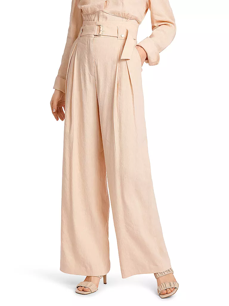 MARC CAIN | Pantalón chino de talle alto WICHITA de corte ancho | 