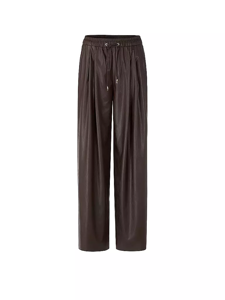 MARC CAIN | Pantalón de efecto cuero | Marrón