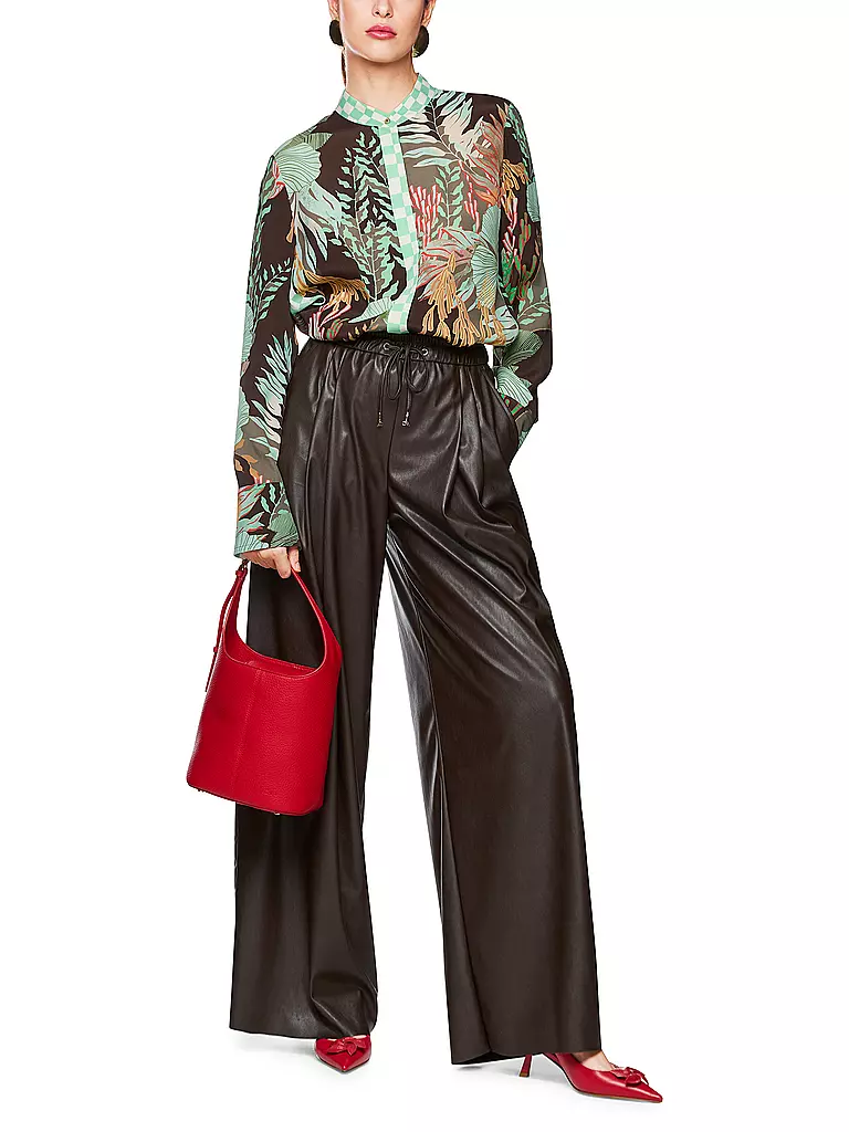 MARC CAIN | Pantalón de efecto cuero | Marrón