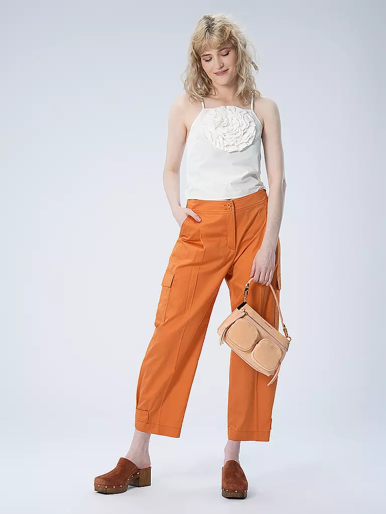 MARC CAIN | Pantalones cargo WELS de corte ancho | Naranja
