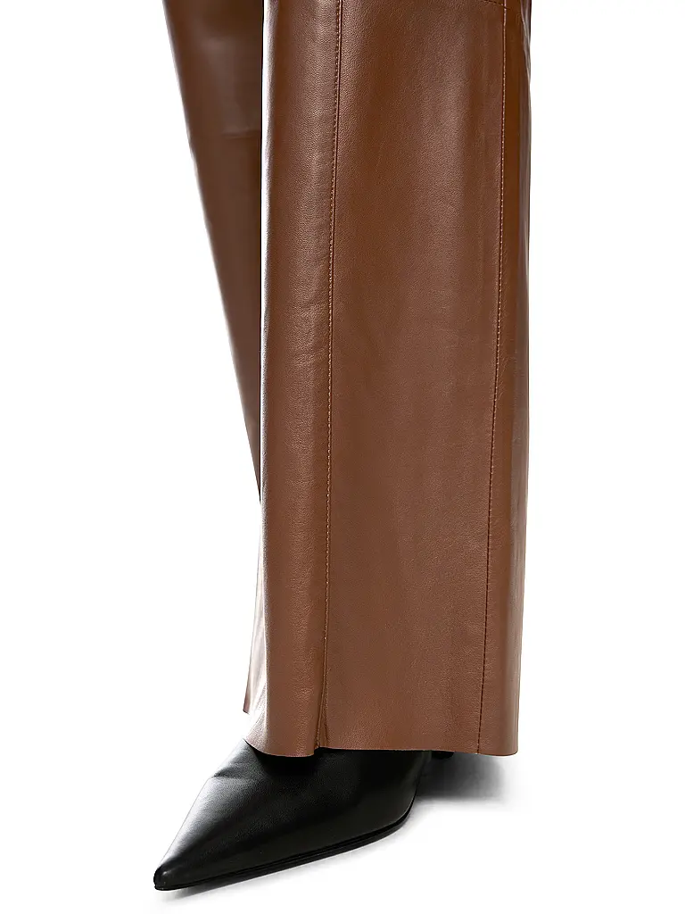 MARC CAIN | Pantalones de cuero WARRI | Marrón