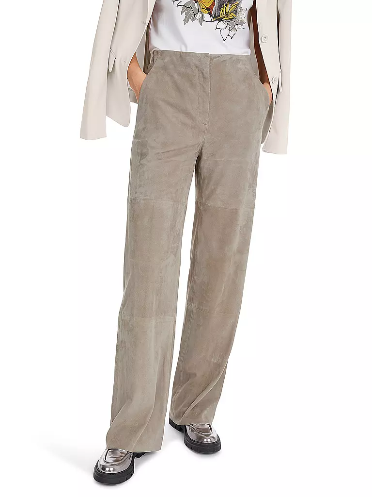 MARC CAIN | Pantalones de cuero | Oliva