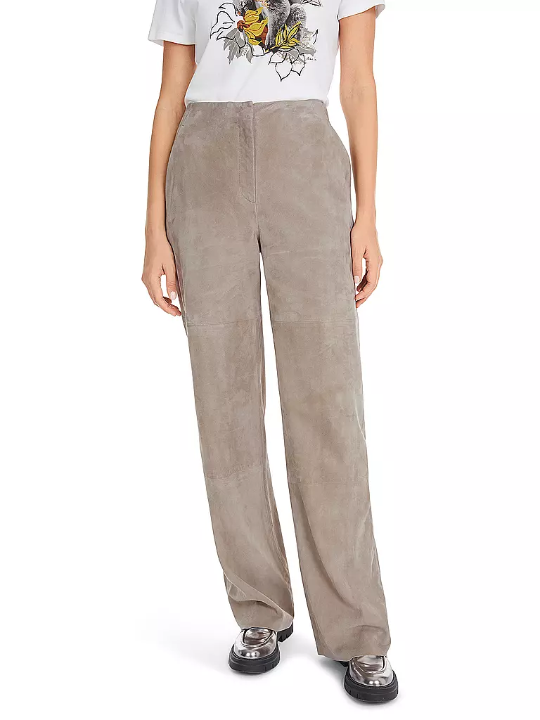 MARC CAIN | Pantalones de cuero | Oliva