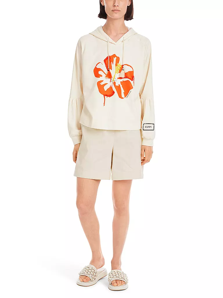 MARC CAIN | Sudadera con capucha - Hoodie | Crema
