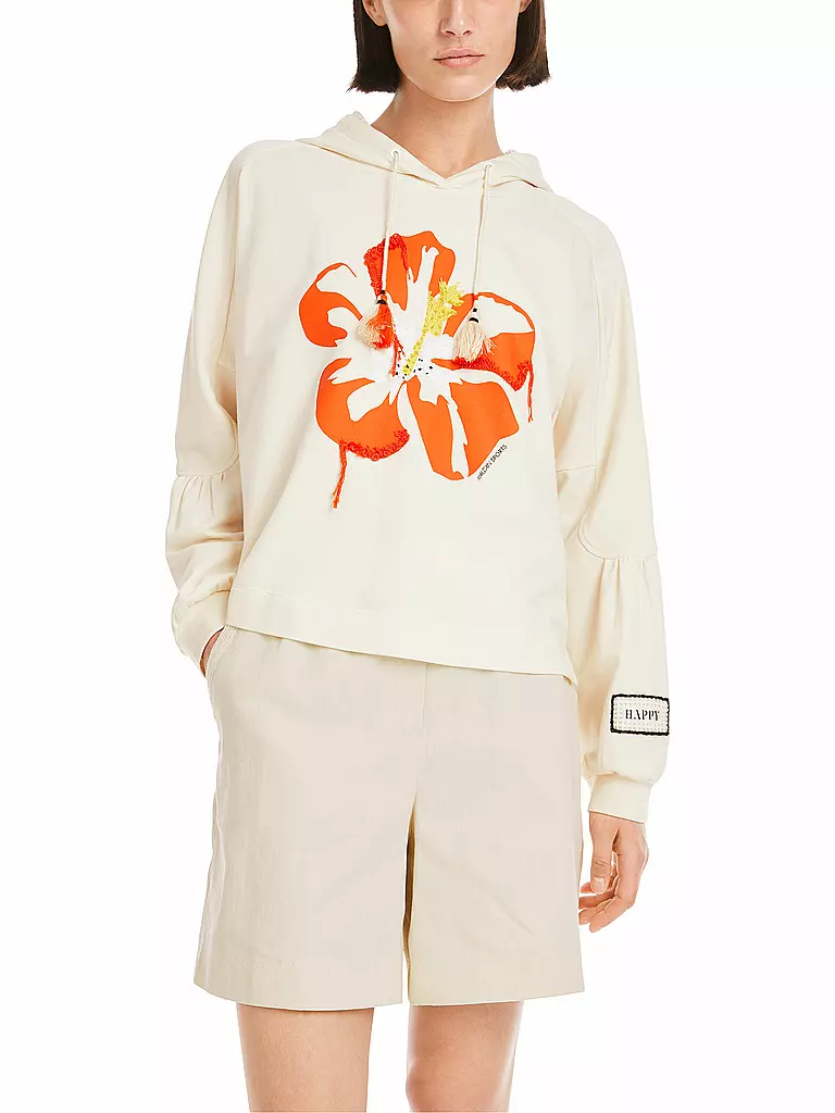 MARC CAIN | Sudadera con capucha - Hoodie | Crema