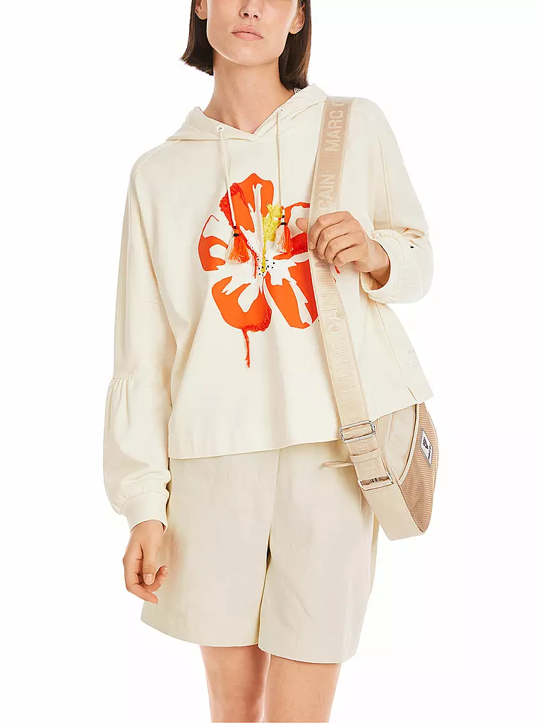 MARC CAIN | Sudadera con capucha - Hoodie | Crema