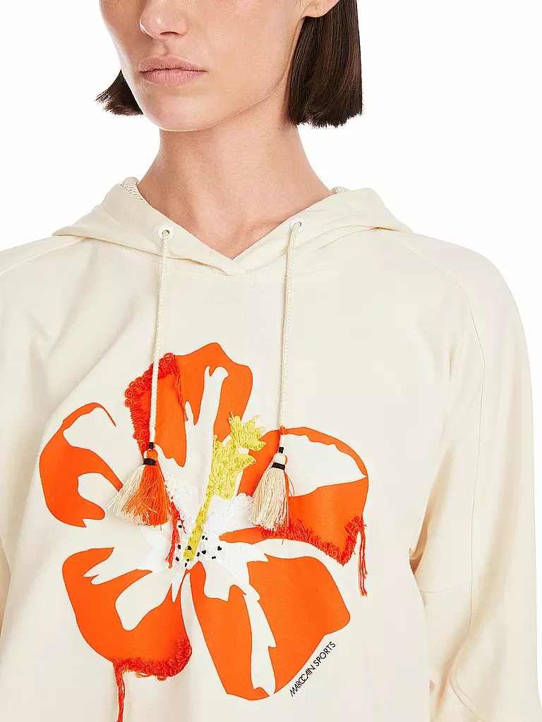 MARC CAIN | Sudadera con capucha - Hoodie | Crema