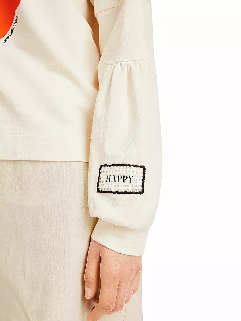 MARC CAIN | Sudadera con capucha - Hoodie | Crema
