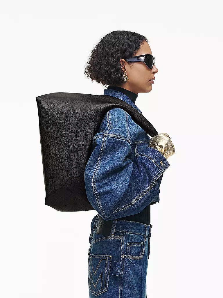 MARC JACOBS | Bolso de cuero - Bolso bandolera THE SACK BAG | Negro