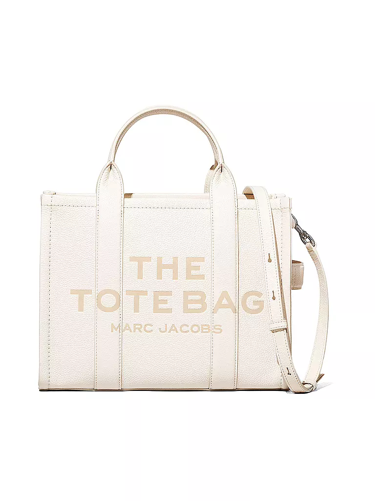 MARC JACOBS | Bolso de cuero - Bolso tote THE MEDIUM TOTE LEATHER | Blanco