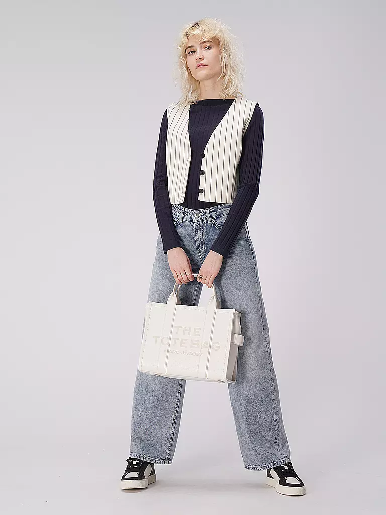 MARC JACOBS | Bolso de cuero - Bolso tote THE MEDIUM TOTE LEATHER | Blanco