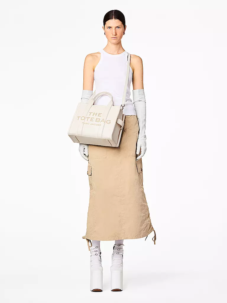 MARC JACOBS | Bolso de cuero - Bolso tote THE MEDIUM TOTE LEATHER | Blanco