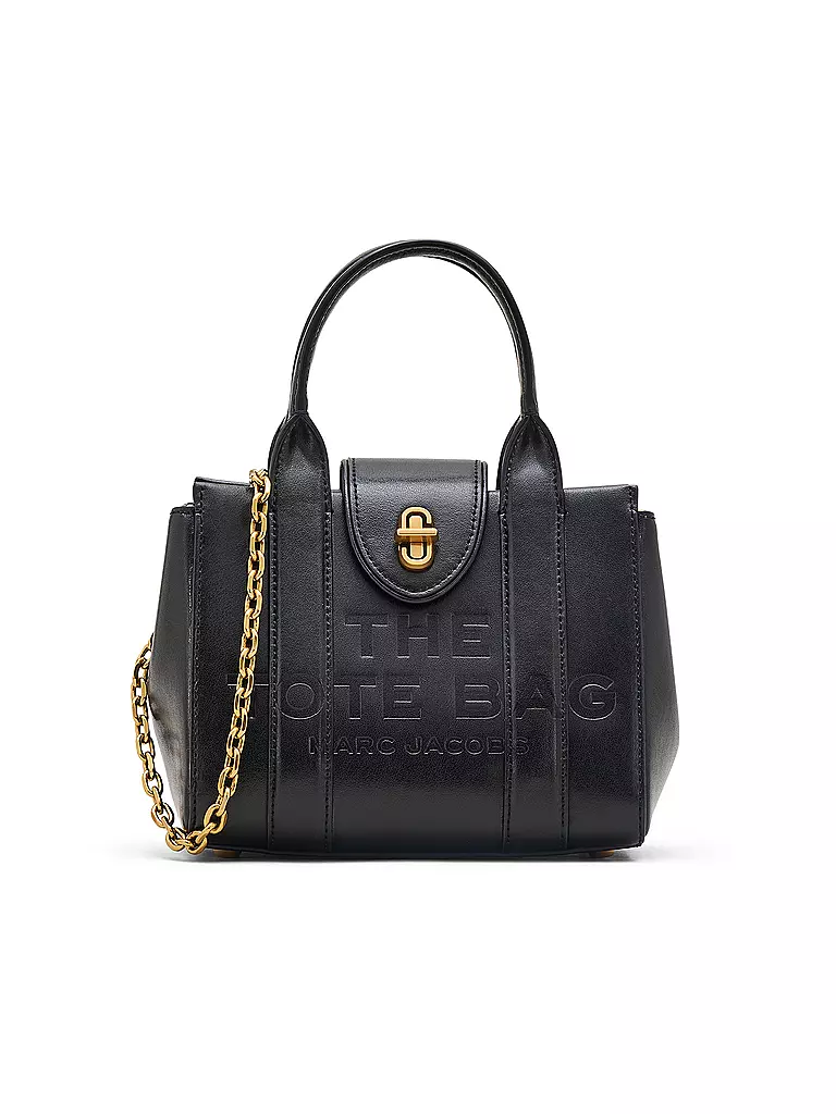 MARC JACOBS | Bolso de cuero - Mini Bolso THE TURNLOCK CROSSBODY TOTE | Negro