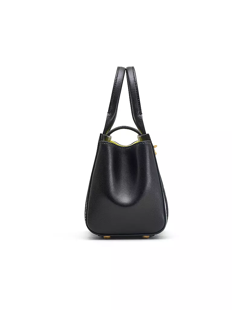 MARC JACOBS | Bolso de cuero - Mini Bolso THE TURNLOCK CROSSBODY TOTE | Negro