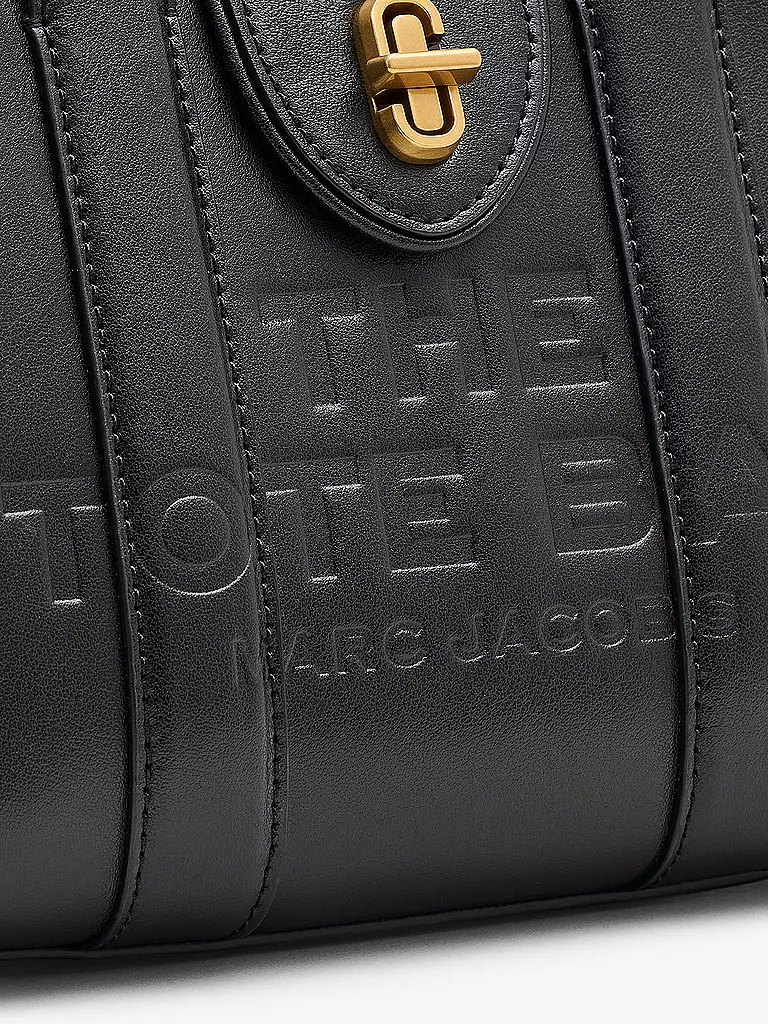MARC JACOBS | Bolso de cuero - Mini Bolso THE TURNLOCK CROSSBODY TOTE | Negro