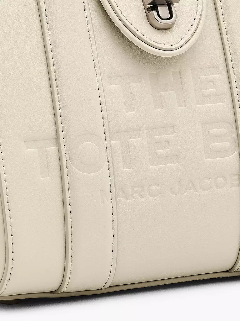 MARC JACOBS | Bolso de cuero - Mini Bolso THE TURNLOCK CROSSBODY TOTE | Blanco