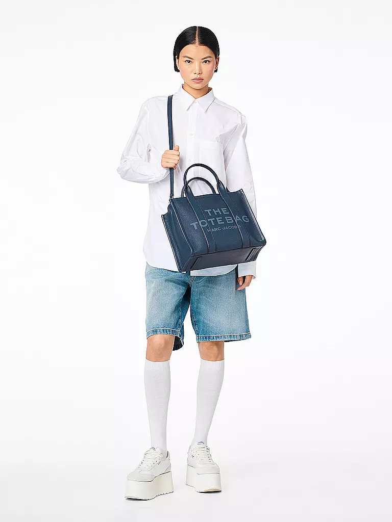 MARC JACOBS | Bolso de cuero - Tote Bag THE MEDIUM TOTE LEATHER | Azul