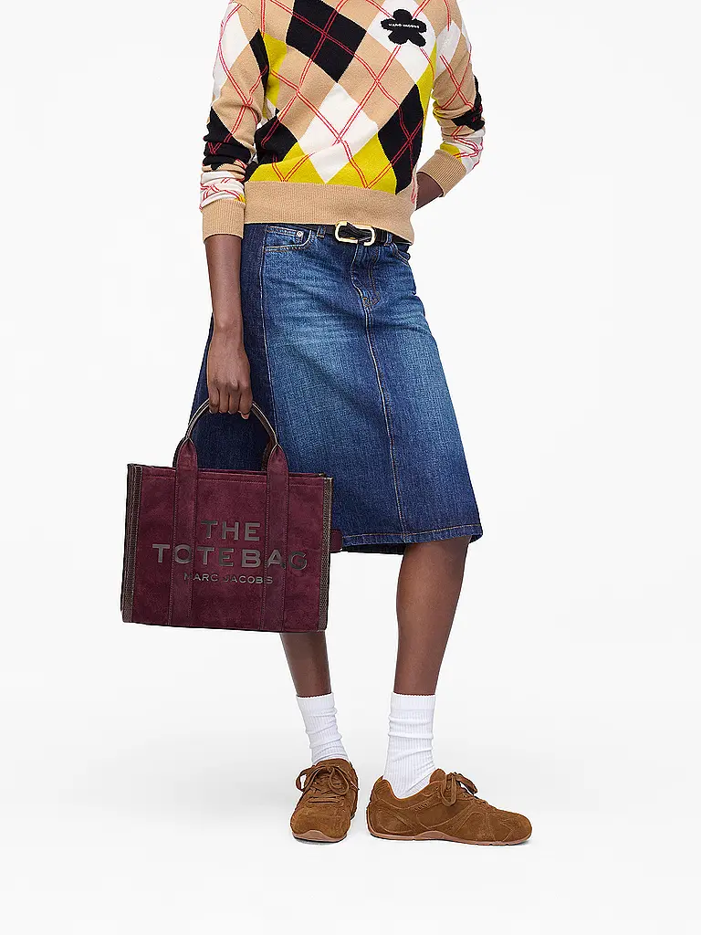 MARC JACOBS | Bolso de cuero - Tote Bag THE MEDIUM TOTE | Rojo oscuro