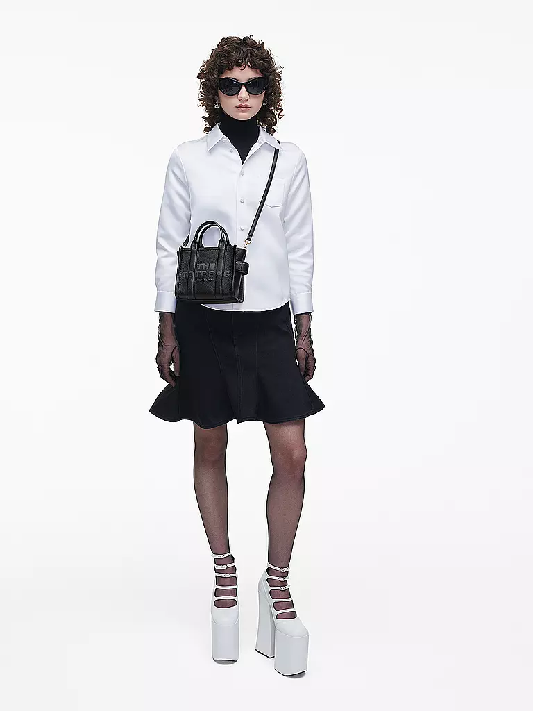 MARC JACOBS | Bolso de cuero - Tote Bag THE MINI TOTE | Negro