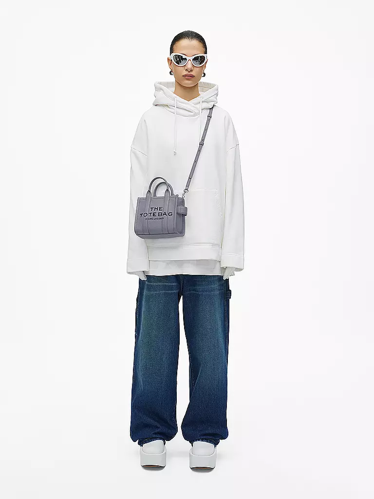 MARC JACOBS | Bolso de cuero - Tote Bag THE MINI TOTE | Gris